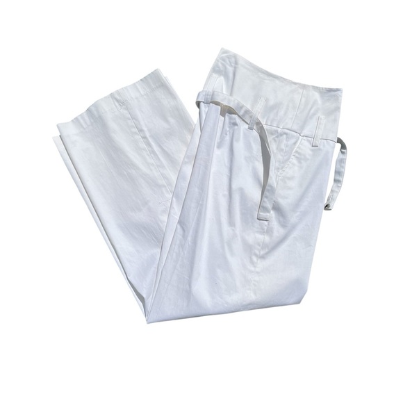 Women’s Ivory Pants by Nicole Miller. High waist, 3 button w zipper size 10 - Picture 1 of 4